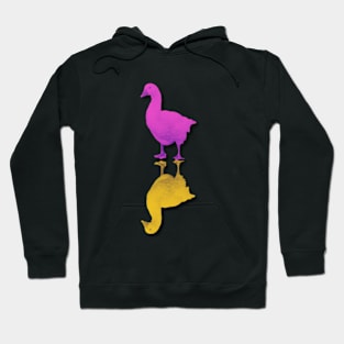 Reflecting goose pink and yellow pop colours Hoodie